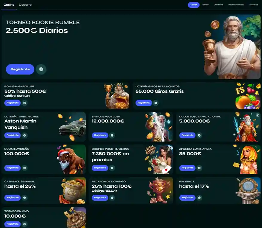 Lista de juegos destacados del casino con proveedores y RTP