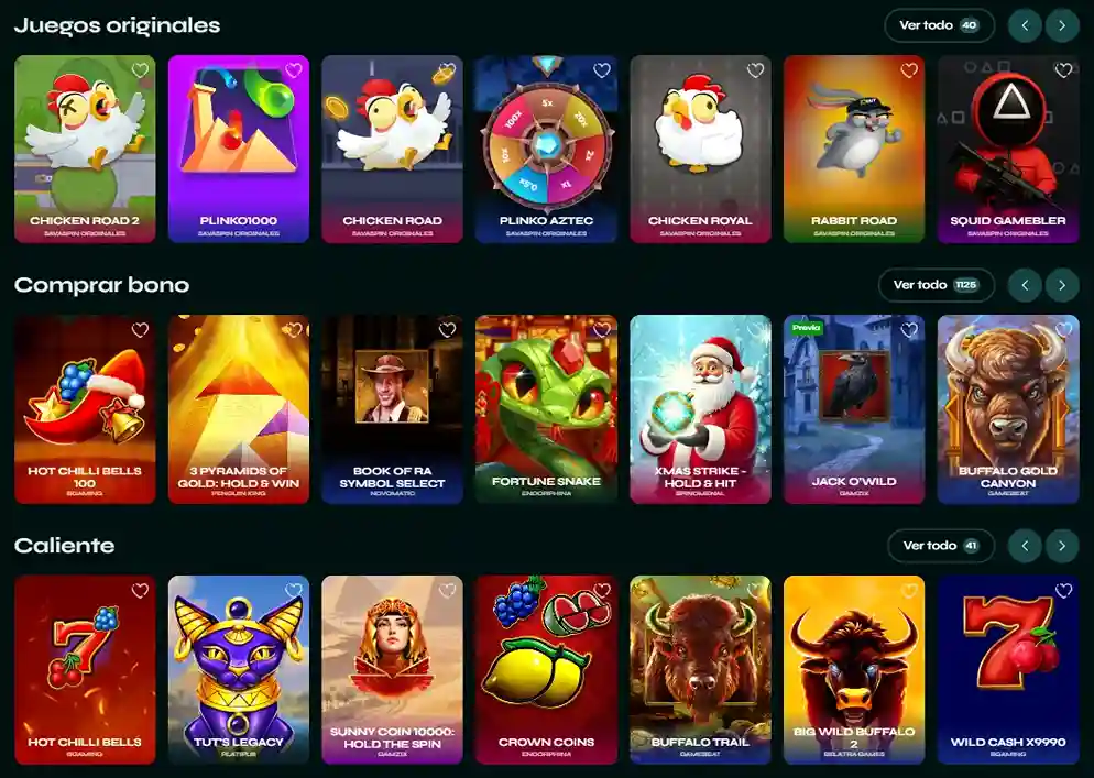 Catálogo de tragamonedas online con juegos populares del casino